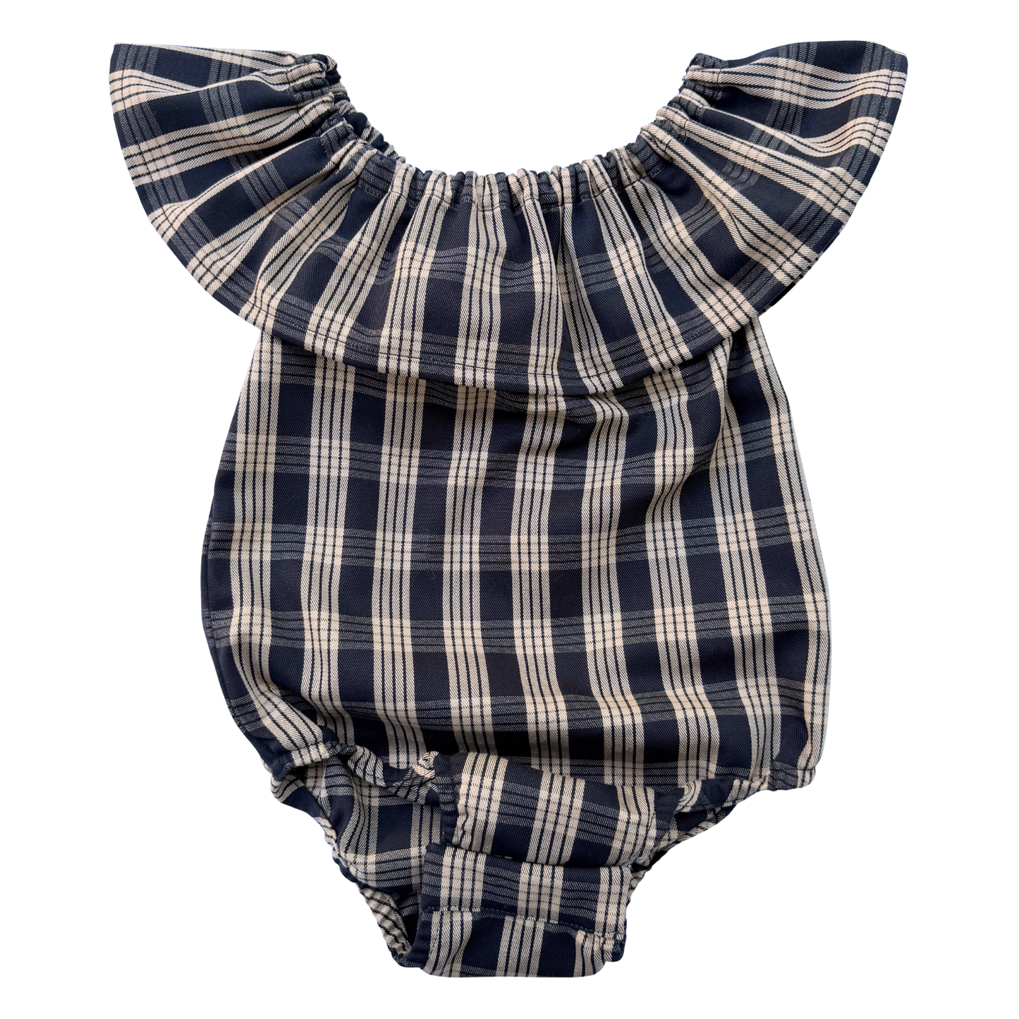PALAKA MUUMUU ONESIE | BLACK AND BEIGE