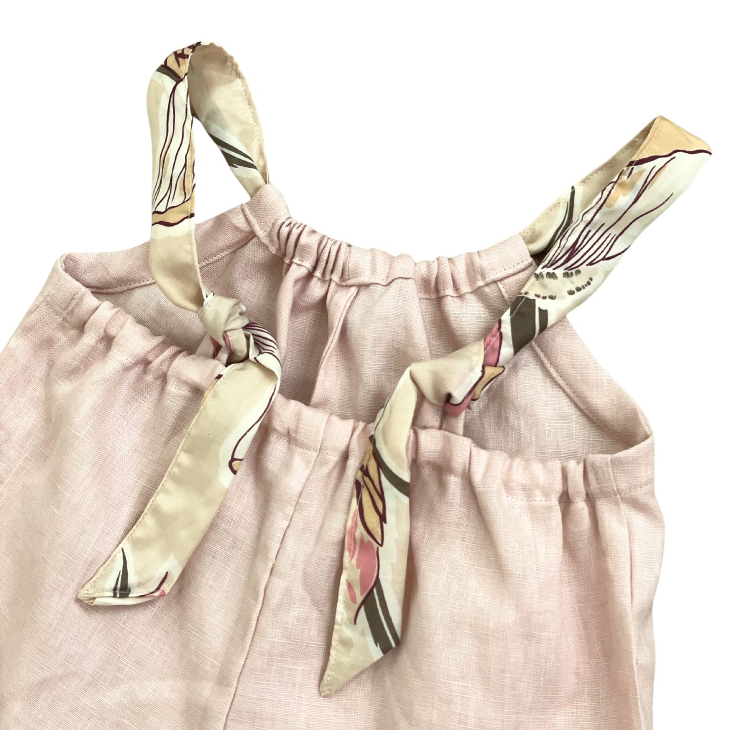 LINEN JUMPSUIT | CORAL