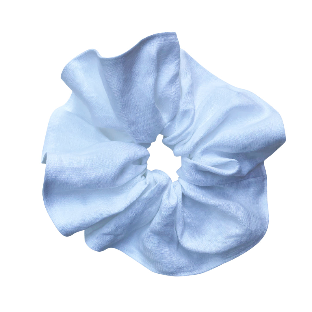 LINEN SCRUNCHIE | WHITE