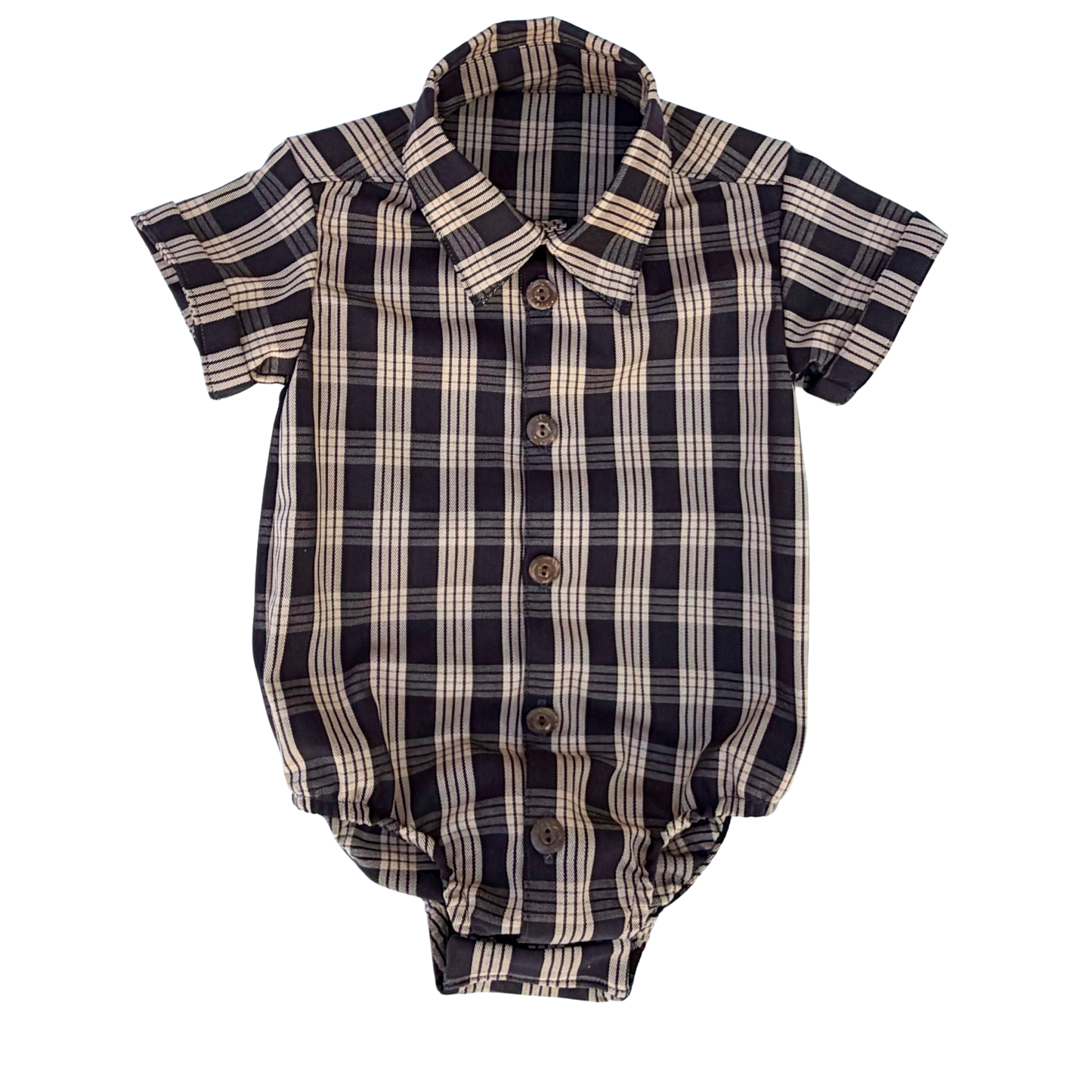 PALAKA ALOHA ONESIE |BLACK AND BEIGE