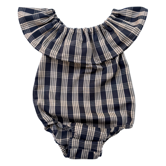 PALAKA MUUMUU ONESIE | BLACK AND BEIGE